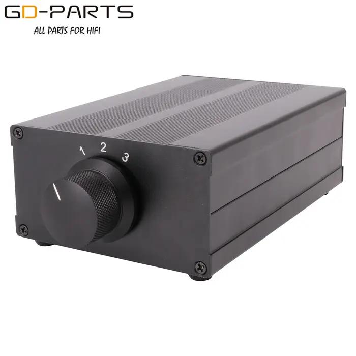 Commutateur de changement de sélecteur de sources de signal audio, répartiteur 1:3 1:4, châssis en a