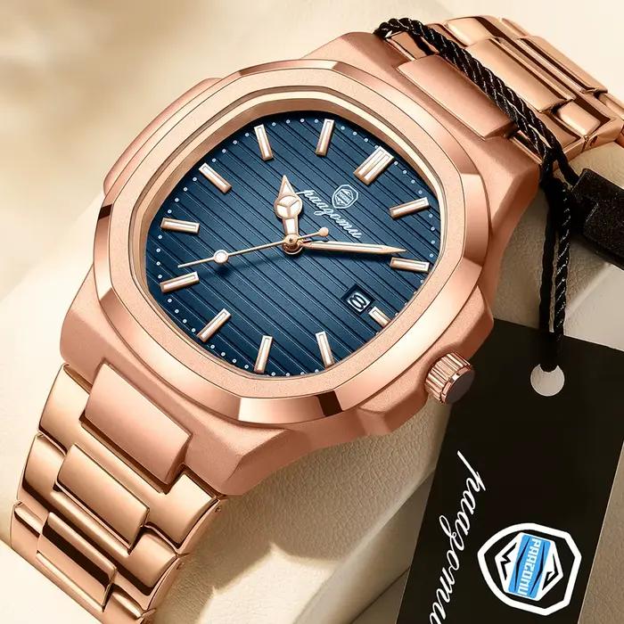 Nouvelle Montre Homme Tendance 2026 – Étanche, Lumineuse, en Acier Inoxydable, Affichage Date et Jou