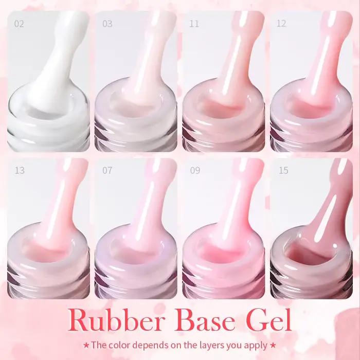 BORN PRETTY vernis à ongles Gel à Base de caoutchouc rose laiteux paillettes 15ml vernis Semi-Perman