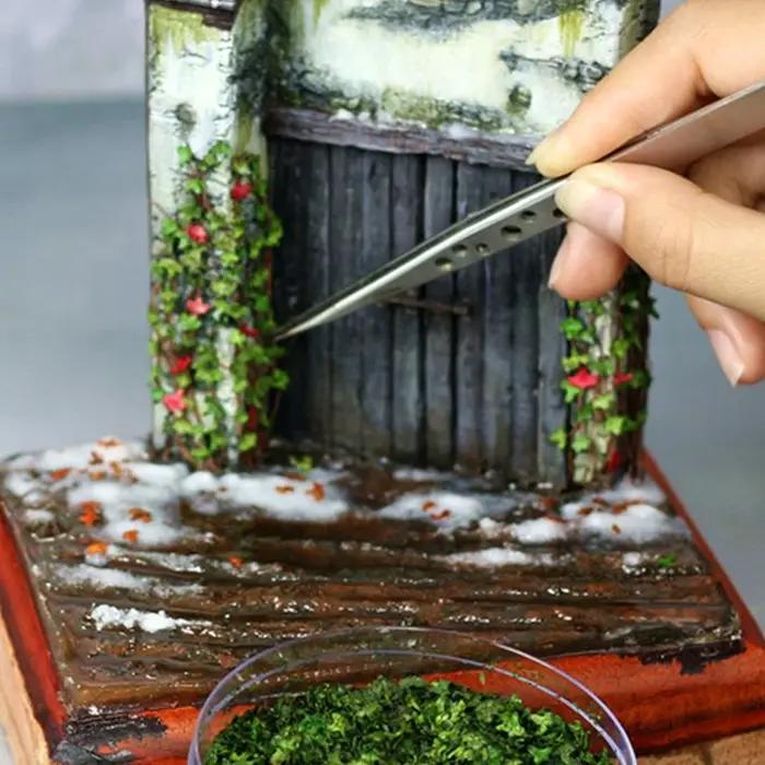 Feuilles miniatures 35ml, Micro feuilles de paysage, modèle statique pour bonsaï, décoration de jard