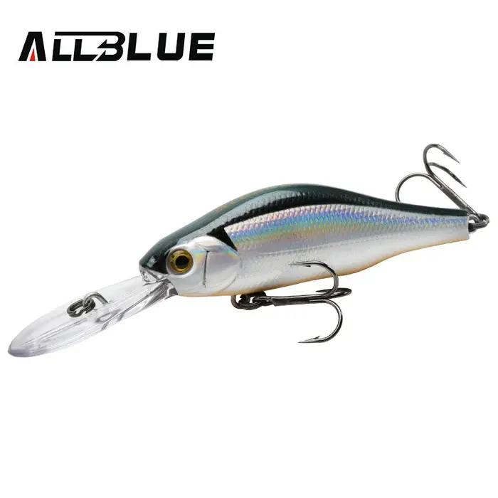 ALLBLUE – leurre de pêche professionnel HUNCH 70SP DR, avec Wobbler en suspension, profondeur de 1.5