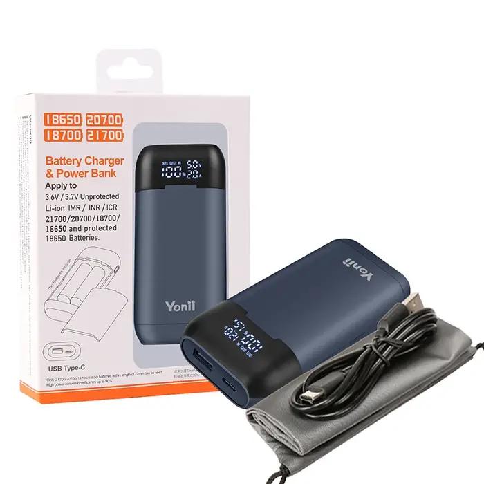 18650 boîtier de chargeur de batterie bricolage boîte de batterie externe QC3.0 PD 18W étui de charg