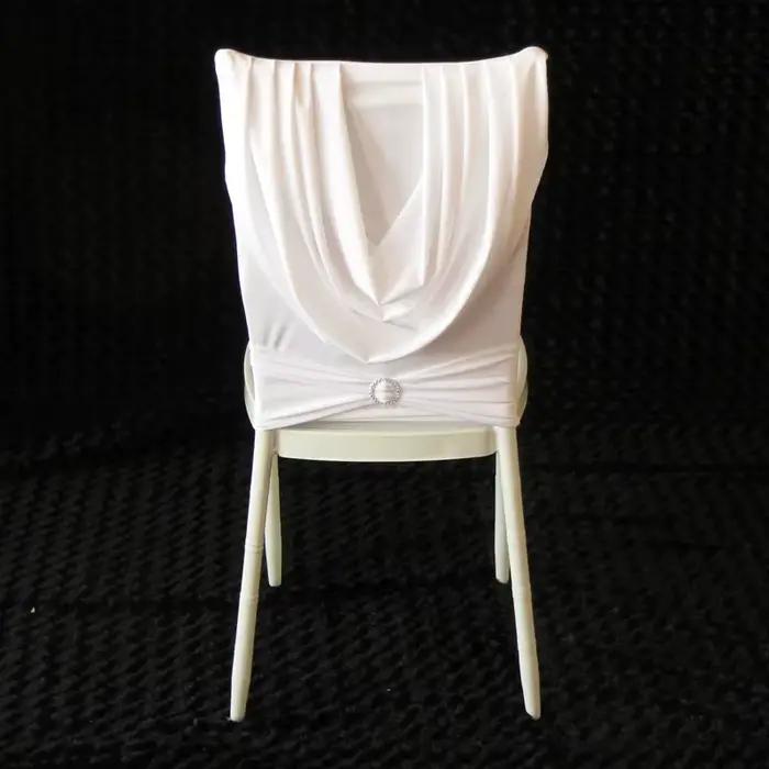 Chiavari-Juste de dossier de chaise avec cantonnière et bande de diamants, décoration de mariage, dr