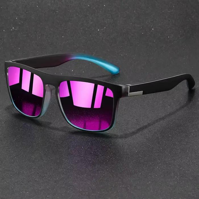 Lunettes de soleil carrées vintage tendance pour hommes et femmes, idéales pour la pêche et la condu