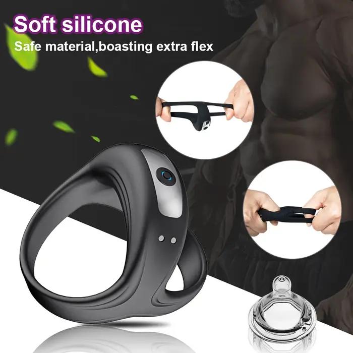 Anneau pénien vibrant pour hommes, retard d'éjaculation, vibrateur de pénis pour couples, anneau de