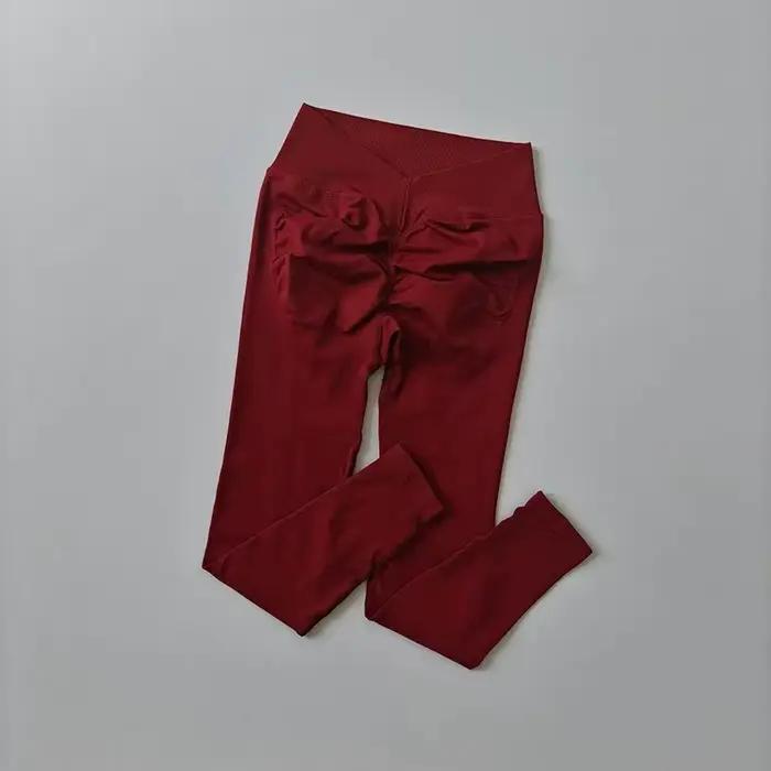 Pantalon de Yoga taille haute, Sexy, bout de pêche, sans couture, sport, Fitness, levage des fesses,