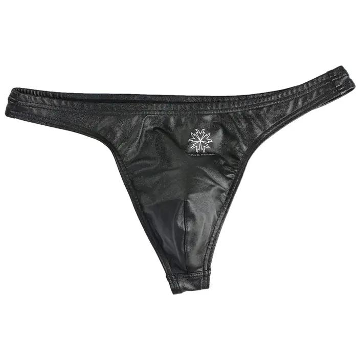 String natation similicuir homme - Culotte bikini sexy confortable en poudre bombée pour plage