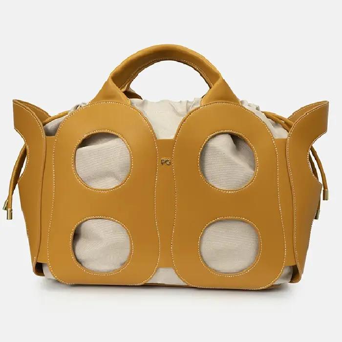 Sac à bandoulière PG pour femme en cuir grainé de qualité supérieure, sac fourre-tout élégant avec d