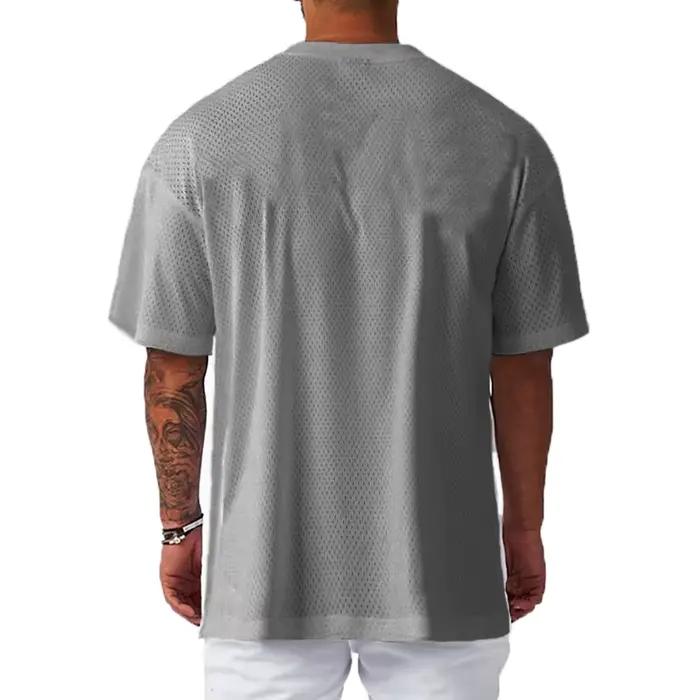 T-shirt de sport ample et respirant à manches courtes pour homme, idéal pour la musculation, la cour