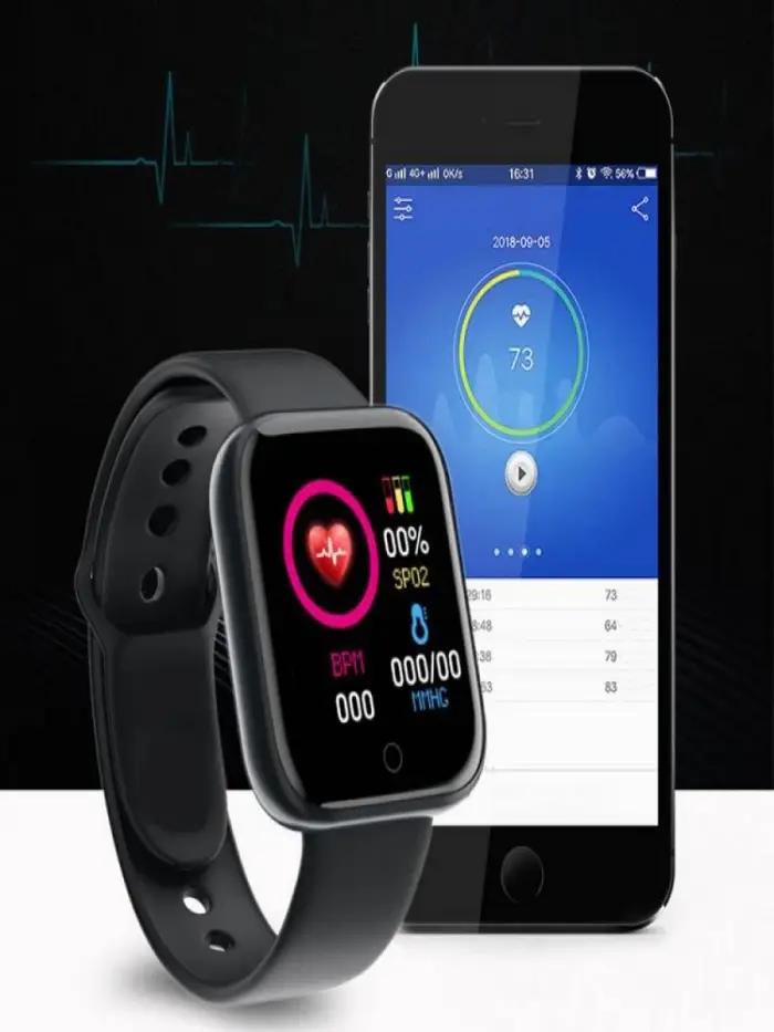 Montre intelligente Bluetooth pour hommes et femmes montre-bracelet de sport bracelet de fitness lecteur de téléphone connecté contrôle de la musique montres numériques nouveau modèle occasionnels et sportifs