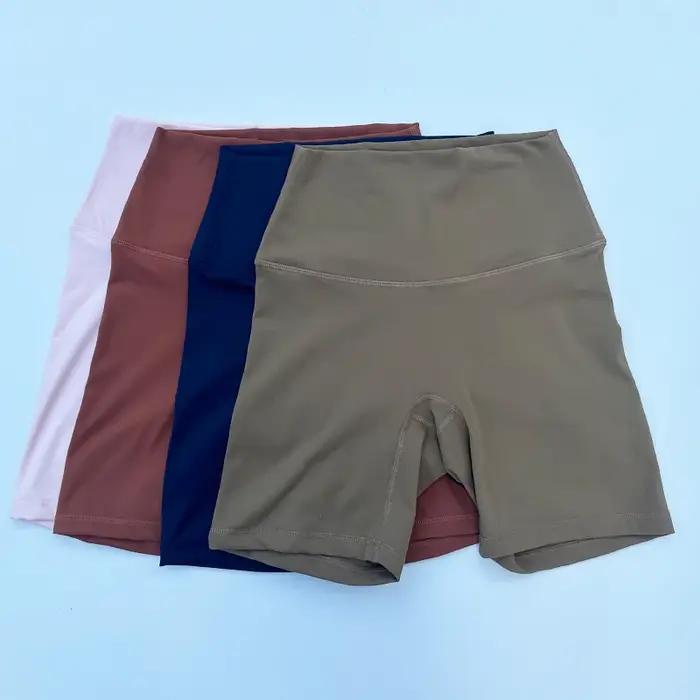 Short de sport femme taille haute Yoga cintré liftant fesses - Course Nylon élastique