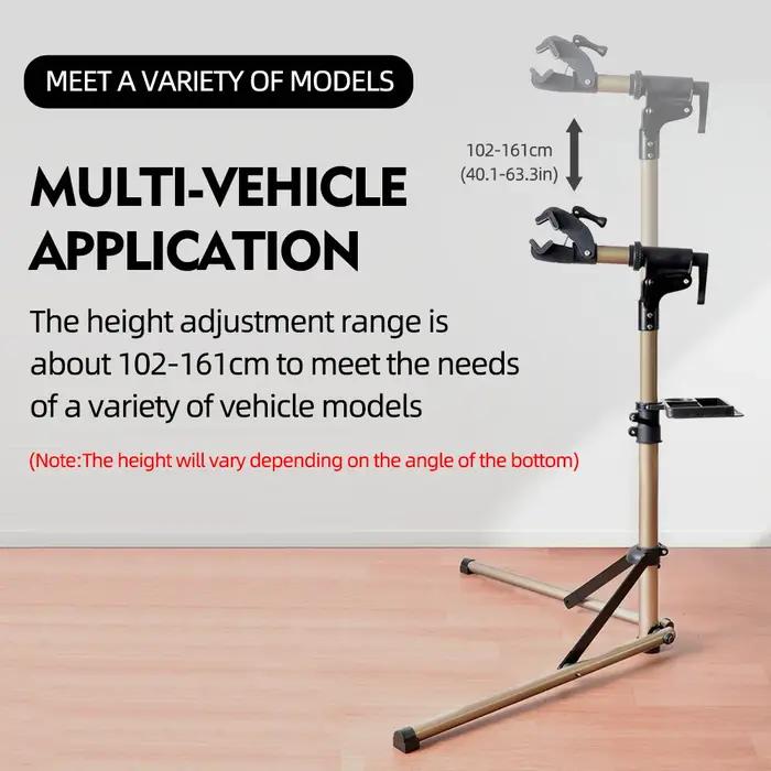 Support de réparation de vélo en alliage d'aluminium pliable et réglable pour atelier de réparation vélos professionnels et particuliers