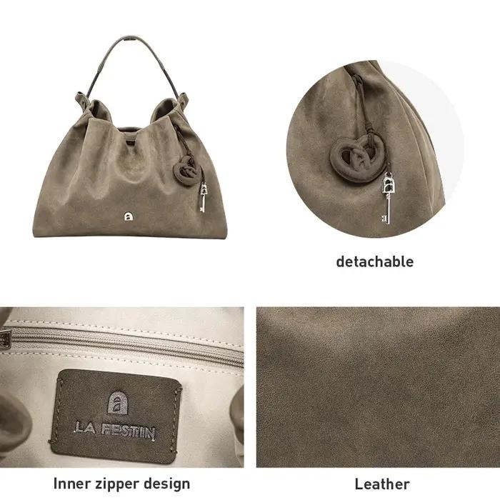 LA FESTIN-Sac à Main en Cuir pour Femme, Marque Originale, Bandoulière, Grande Capacité, Nouvelle Mo