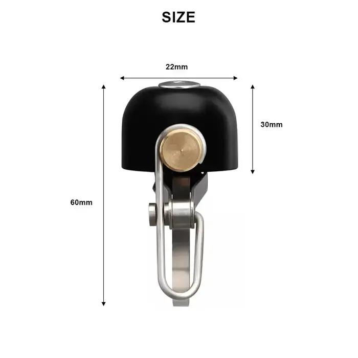 Sonnette de vélo en acier et cuivre, style rétro, classique, clair, son fort, VTT, guidon, anneau, k