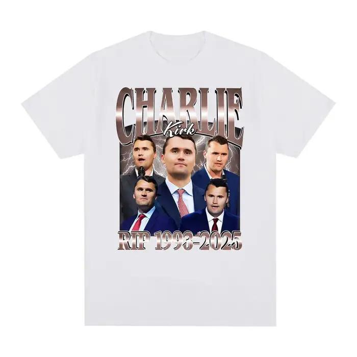 Comique Charlie Kirk RIP 1993-2025 politique commémorative rétro graphique hommes et femmes été impr