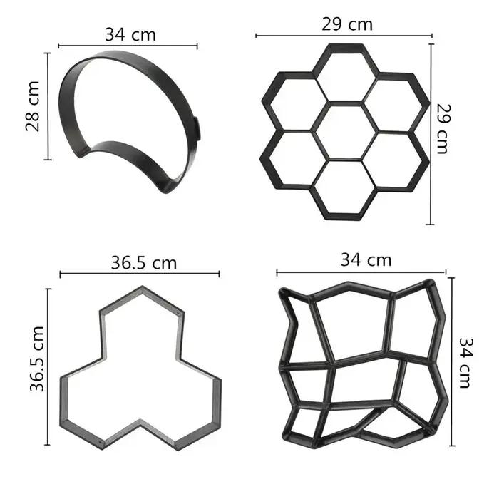 Moule de chaussée pour promenade de jardin, bricolage, pavage manuel, brique de ciment, pierre de ro