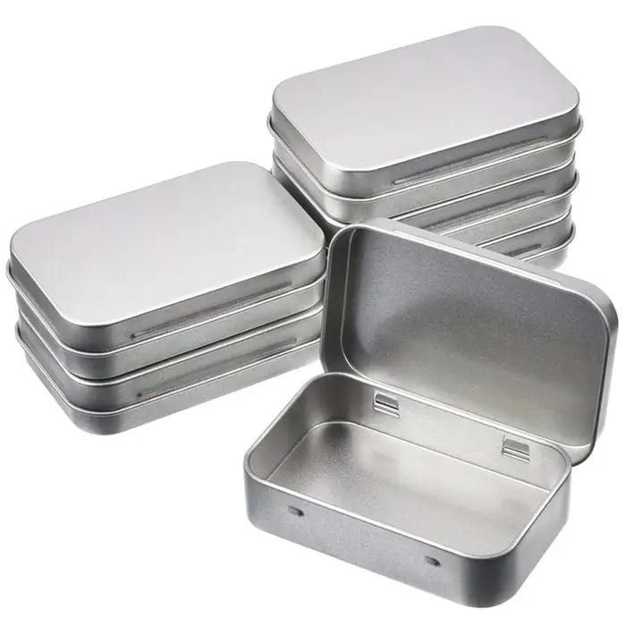 AfricMini-Boîte rectangulaire en métal, 18 boîtes en fer-blanc, étuis à pilules à bonbons, pot à mon