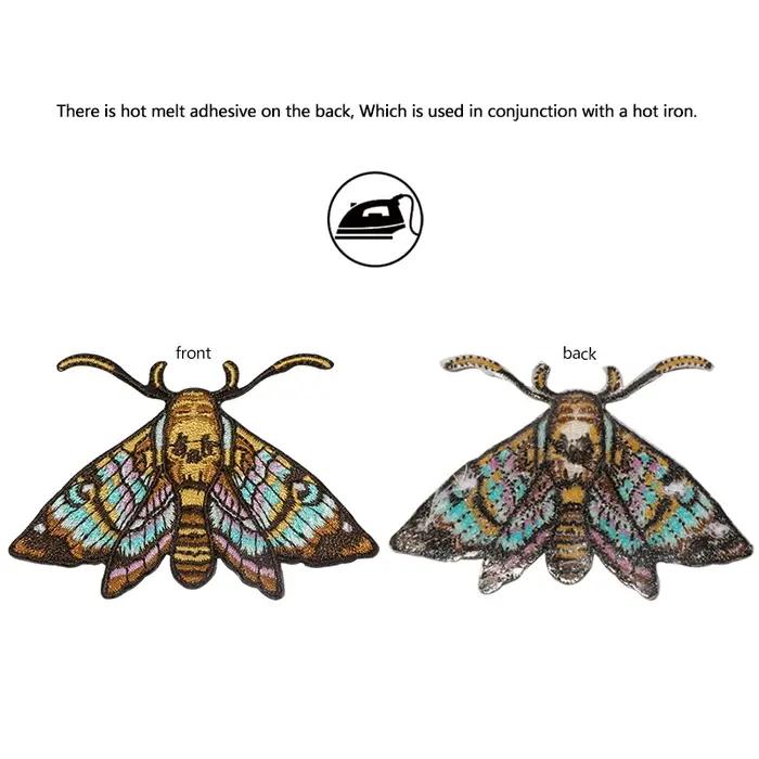 Patch brodé de papillons colorés, 1 pièce, patchs à repasser à coudre pour vêtements, casquette, sac