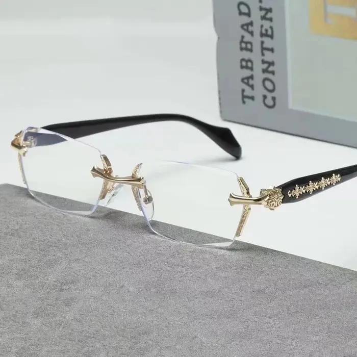 2024 rétro sans cadre Ultra léger femmes hommes lunettes de lecture bloquant la lumière bleue ordina