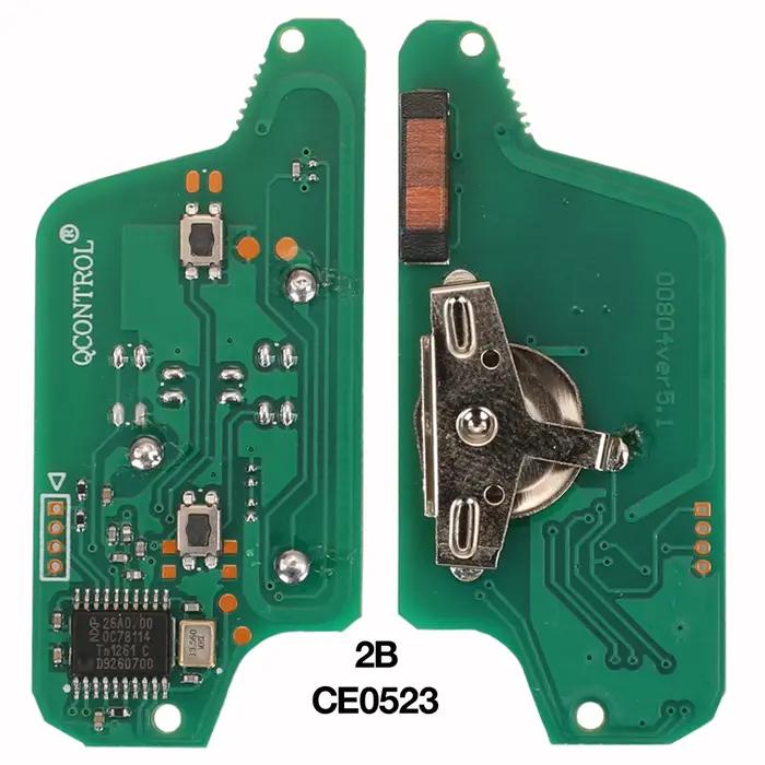 Jingyuqin – clé télécommande de voiture à 2 boutons, 434Mhz, pour citroën C4 C5 C6 C8 Xsara Picasso,