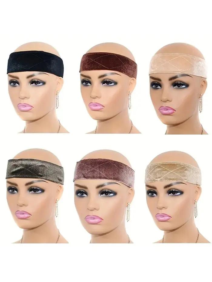 1 pièce par paquet bandeau de poignée de perruque en velours bandeau de cheveux réglable bandeau de