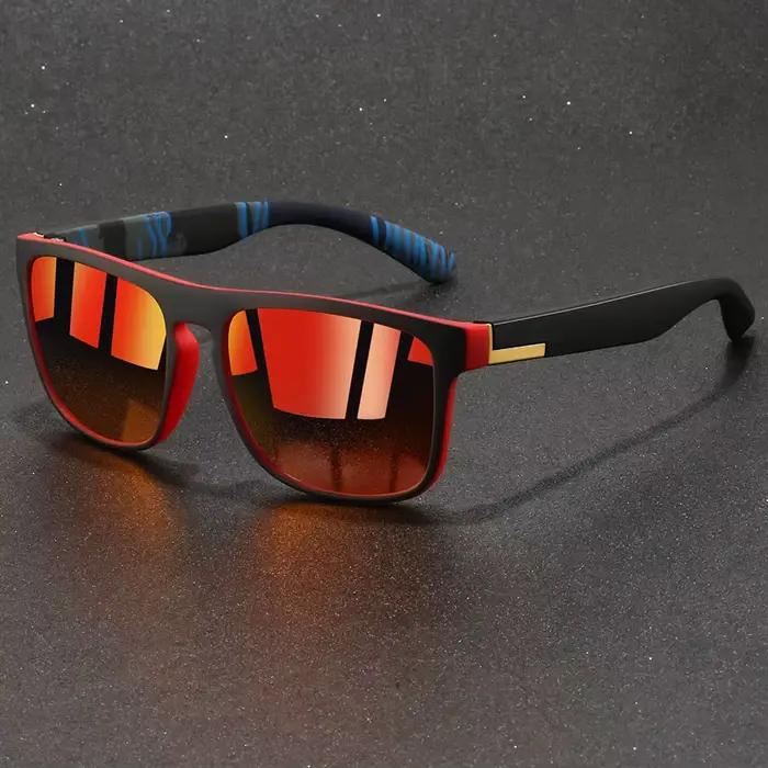 Lunettes de soleil carrées vintage tendance pour hommes et femmes, idéales pour la pêche et la condu