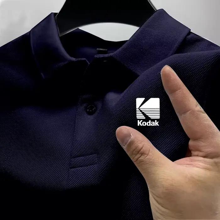 T-shirt à manches courtes respirant pour homme, de la marque Kodak, avec petit logo imprimé, pour l'