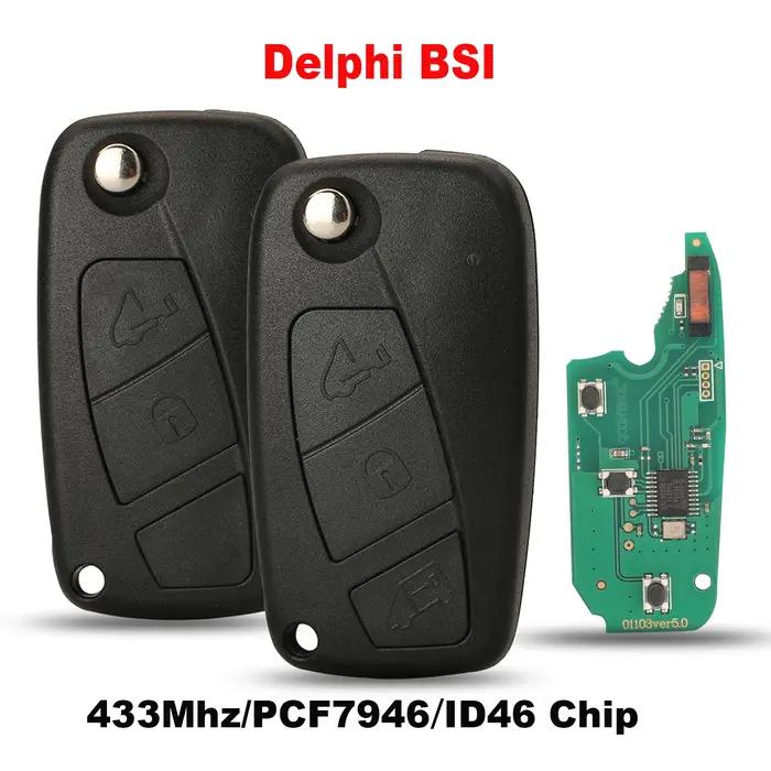 Jingyuqin clé de voiture pour FIAT doblo qubo 500 Punto Evo Grande fiorino pour Peugeot bipper citro