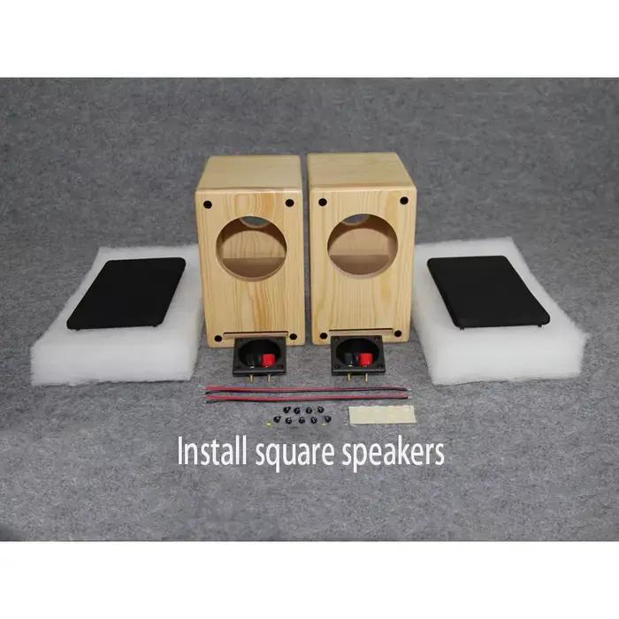 3 pouces haut-parleur coque pin bambou maison Audio gamme complète haut-parleur boîtier vide maison