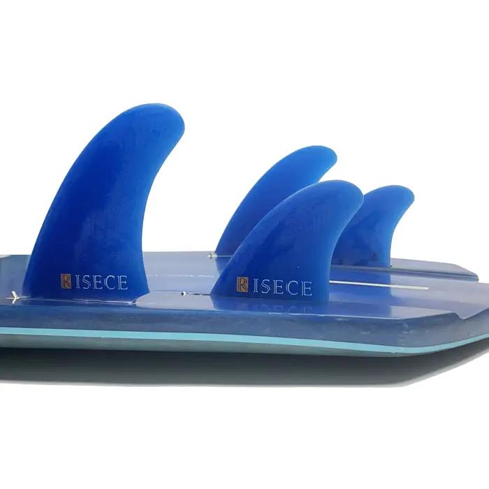 RISECE GFK ailerons de planche de surf en fibre de verre poncé brut ailerons de planche de surf Quad