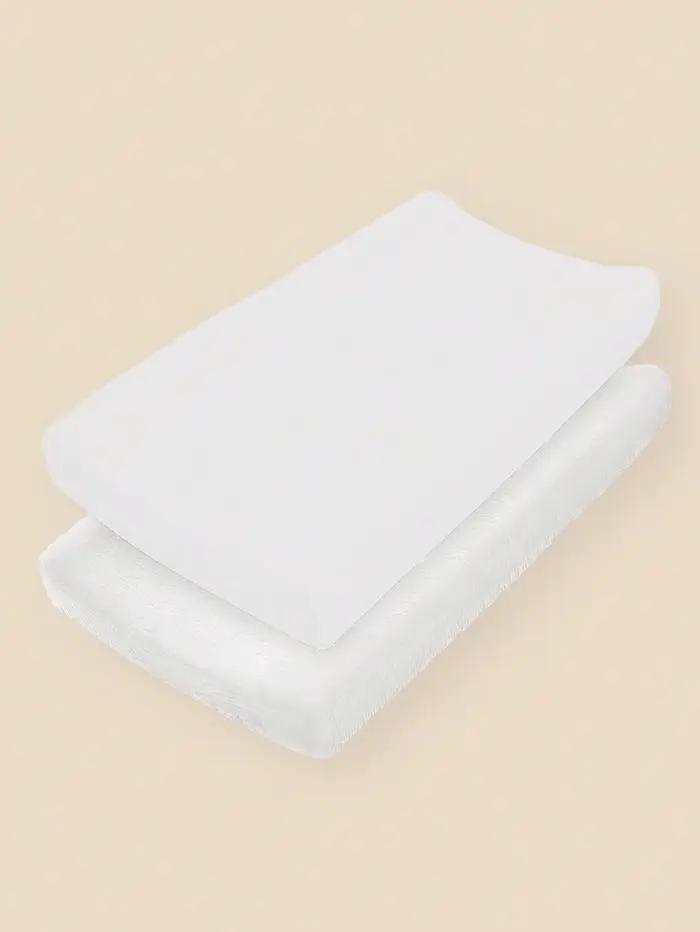 Housse de matelas à langer en mousseline, 2 paquets, draps de couffin ajustés pour filles et garçons