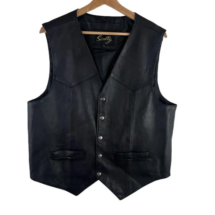 Hommes gilet noir motard moto Hip Hop gilet mâle Faux cuir Punk printemps sans manches en cuir gilet