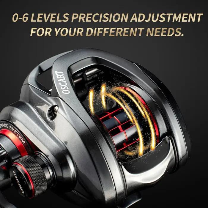 Moulinet de pêche en eau salée Baitcasting, bobine multiplicateur, équipement de pêche, 9BB, 7.1:1,