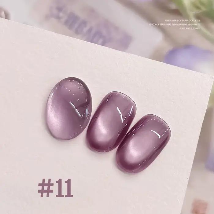 1-12 pièces TC populaire violet oeil de chat vernis à ongles Gel ensemble UV Gel tremper les ongles