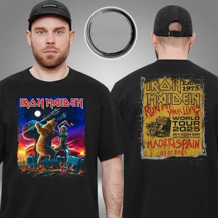 T-shirt graphique inspiré de la tournée mondiale du groupe de rock 2025 – T-shirt à manches courtes