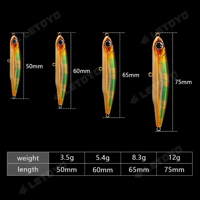LETOYO crayon coulant 17g 12g-3.5g appâts artificiels appâts durs truite bar leurres Wobblers pour b