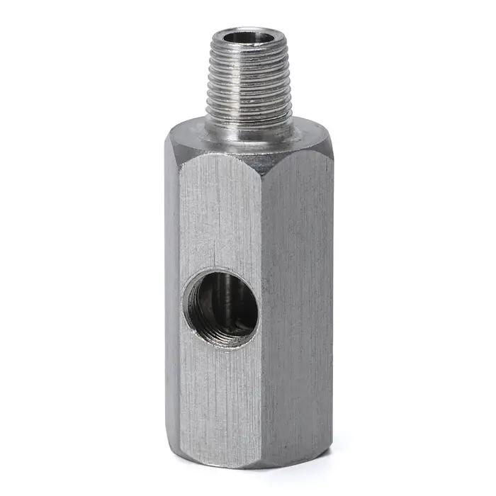 Capteur de pression d'huile BSPT en acier inoxydable, 1/8 pouces, adaptateur en T Sendor vers jauge