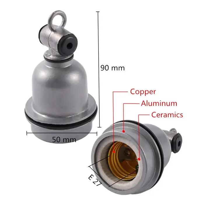 E27 rampant animal de compagnie lézard tortue support de lampe chauffant et interrupteur de cordon d