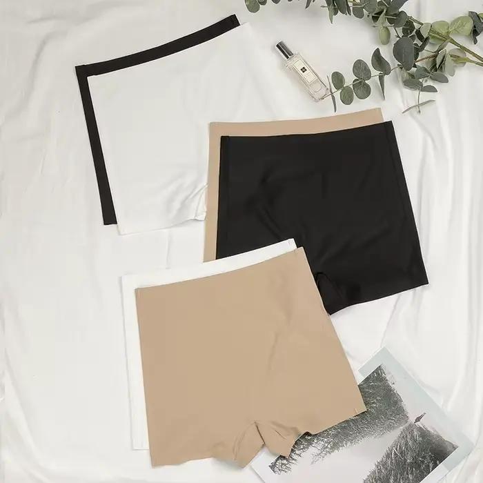 Offre spéciale dames entraînement sans couture glace soie solide Biker Shorts Boxer court Leggings s