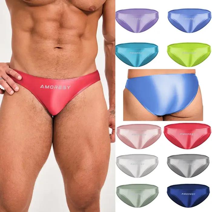 Short de plage homme brillant extensible - Slip de bain confortable et respirant pour sport nautique