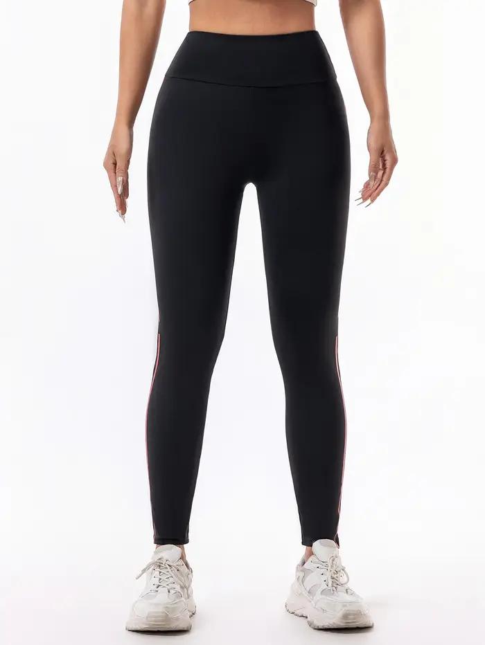 Pantalon de yoga taille haute pour femmes, pantalon de course, d'entraînement, de fitness, avec lett