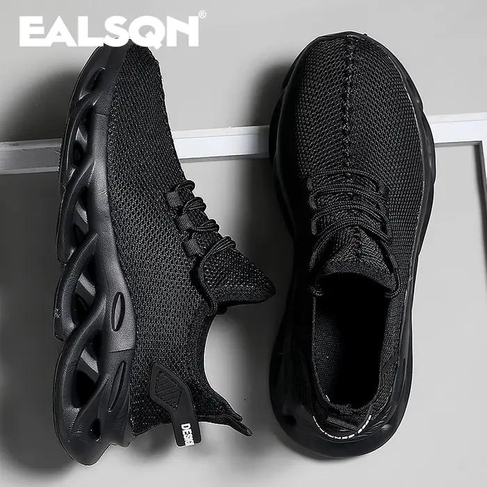Chaussures de course légères pour hommes et femmes noires et marron - Jogging, tennis et extérieur