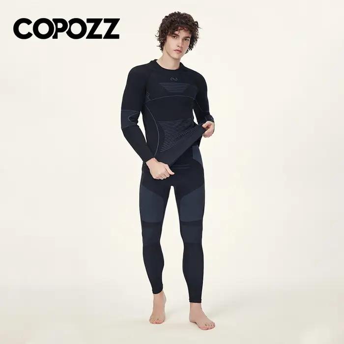 COPOZZ hommes femmes Ski sous-vêtement thermique ensembles Sport séchage rapide survêtement Fitness