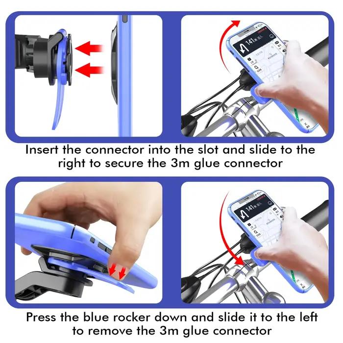Support de téléphone pour vélo et moto clip de fixation téléphone guidon vélo électrique et trottinette occasionnels usages conduite sécurité navigation GPS