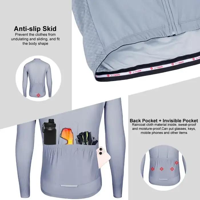 X-tiger hommes Maillot de cyclisme à manches longues vtt Maillot vêtements de vélo Maillot de descen