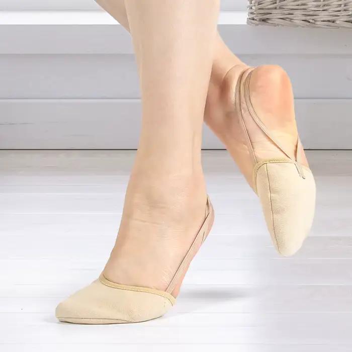Chaussures de gymnastique rythmique professionnelle Dynadans - Demi-pied en daim pour femmes et enfants