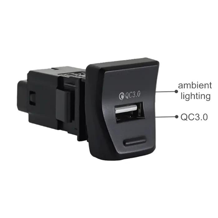 Prise de chargeur de voiture USB QC3.0, pour Toyota RAV4 2019 2020 2021, Position de commande centra