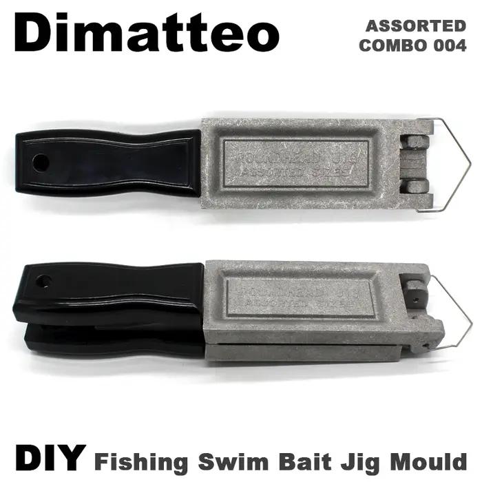 Dimatteo-Moule de tête de gabarit d'appât de natation bricolage, combo assressenti, 4 cavités, 1oz,