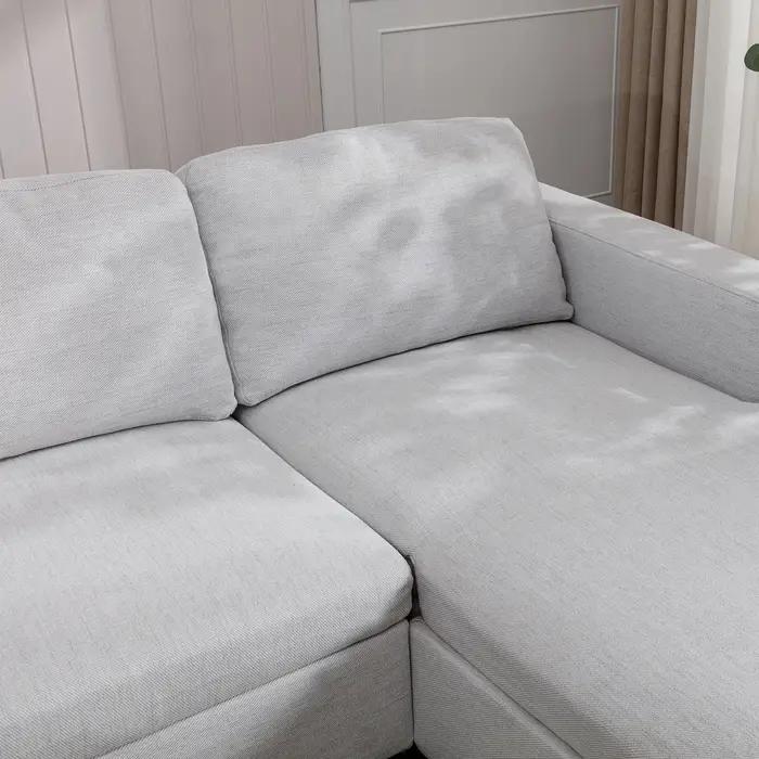 HORGgland-Canapé sectionnel en forme de L avec 2 coussins gratuits, chaise droite, O, 107 po