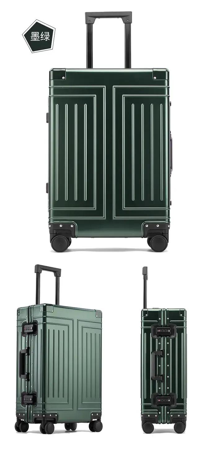 2024 capacité ensembles de bagages durables 100% valise en aluminium roues femmes fille hommes cabin